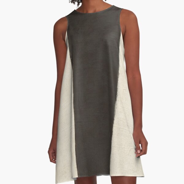 White Black A-Line Dress