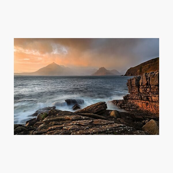 " Isle of Skye Elgol, Cuillin Sunset Loch Scavaig, Scotland