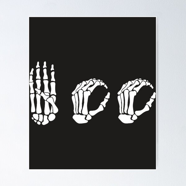 Item preview, Skeleton Hand ASL  Halloween American Sign Language  designed and sold by AbdieJere.