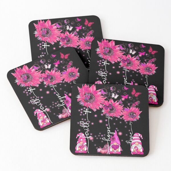 Item preview, Faith Hope Love Gnome Ribbon Breast Cancer Awareness Flower designed and sold by Jordannmw.