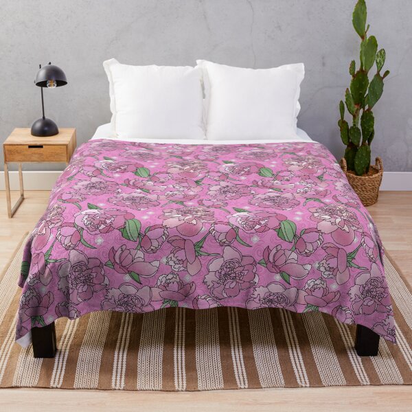 Item preview, Tossed Pink Peonies on Pink Repeat 5748 designed and sold by Art in My Loft.