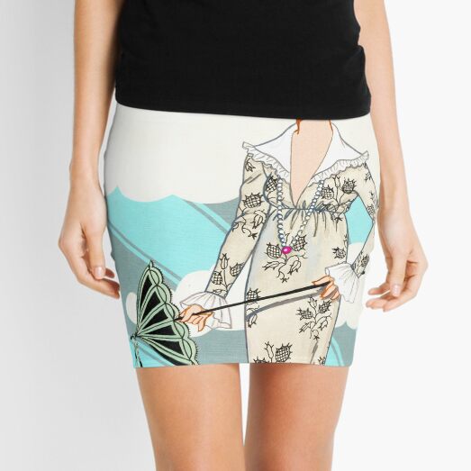 Clouds Mini Skirt