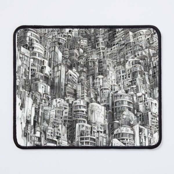 Item preview, Black and White Abandoned Cityscape. designed and sold by Misterplankton.