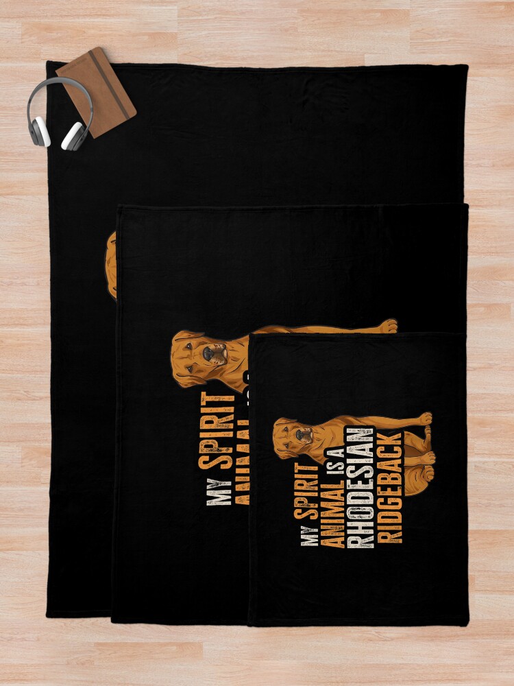 Thumbnail 5 of 6, Throw Blanket, My Spirit Animal Is A Rhodesian Ridgeback designed and sold by Nicholaswikstro.