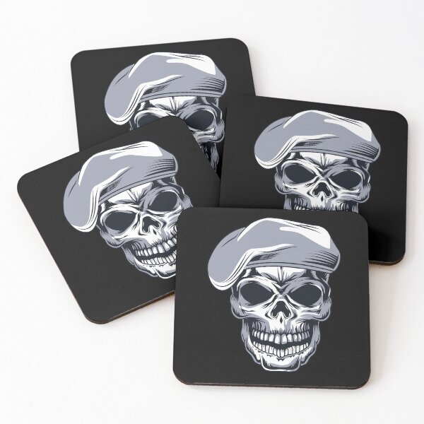 Item preview, Military Skull Head With Beret Special Forces Stickers & T shirts  designed and sold by Yassin  KM.