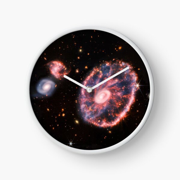 Cartwheel Galaxy, PGC 2248 (James Webb/JWST) — space poster Clock