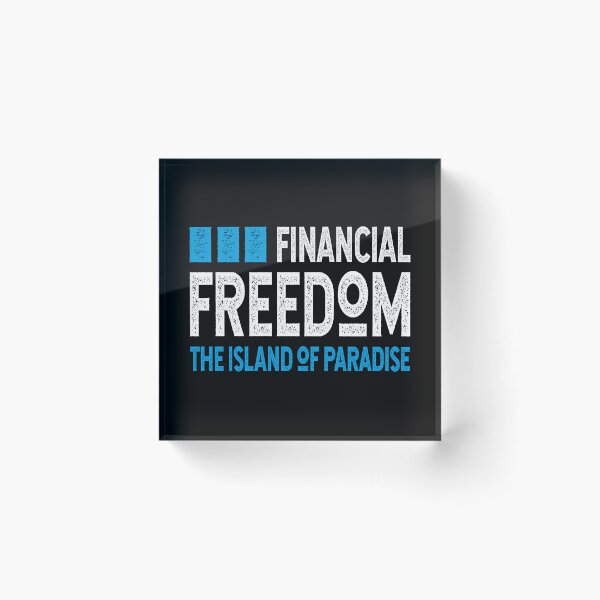 Item preview, Financial freedom the island of paradise for freelancers & hardwork motivation designed and sold by TheLuckyShirts.