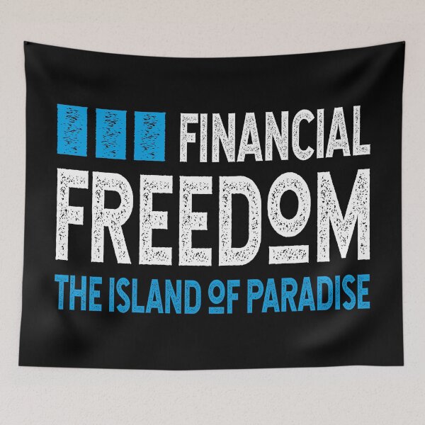 Item preview, Financial freedom the island of paradise for freelancers & hardwork motivation designed and sold by TheLuckyShirts.