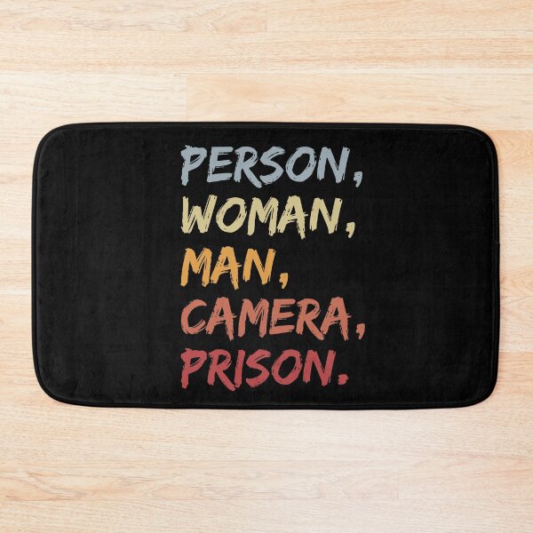 Item preview, Person Woman Man Camera Prison | Funny Political Humor | 2022 Midterm Election designed and sold by KonnichiwaStore.