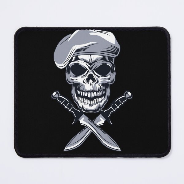 Item preview,  Military Skull Head With Beret & Knifes Stickers & T shirts  designed and sold by Yassin  KM.