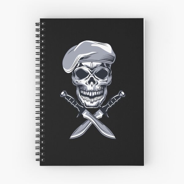 Item preview,  Military Skull Head With Beret & Knifes Stickers & T shirts  designed and sold by Yassin  KM.