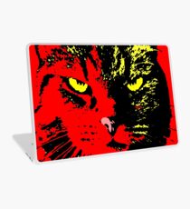 ANGRY CAT POP ART - YELLOW BLACK RED Laptop Skin