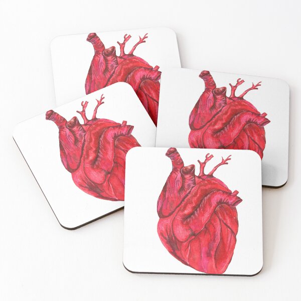 Item preview, Human anatomical heart, vector illustration drawn by hand designed and sold by Verchikowl.