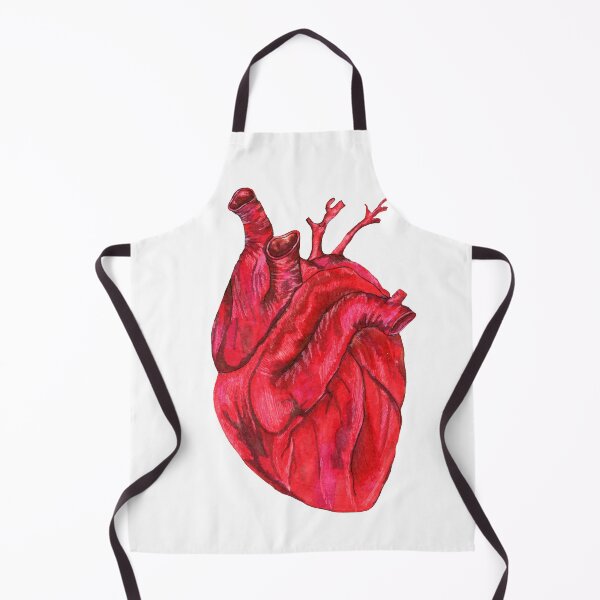 Item preview, Human anatomical heart, vector illustration drawn by hand designed and sold by Verchikowl.