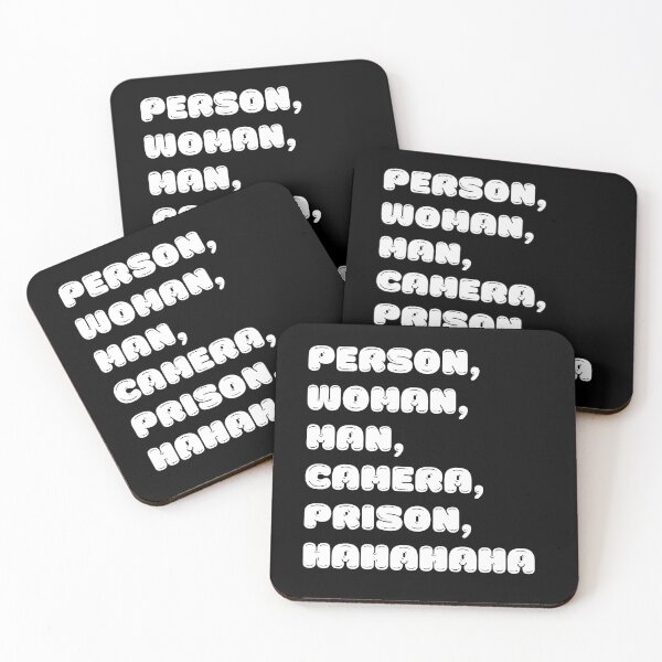 Item preview, Person Woman Man Camera Prison Hahahaha | Funny Political Humor | 2022 Midterm Election designed and sold by KonnichiwaStore.