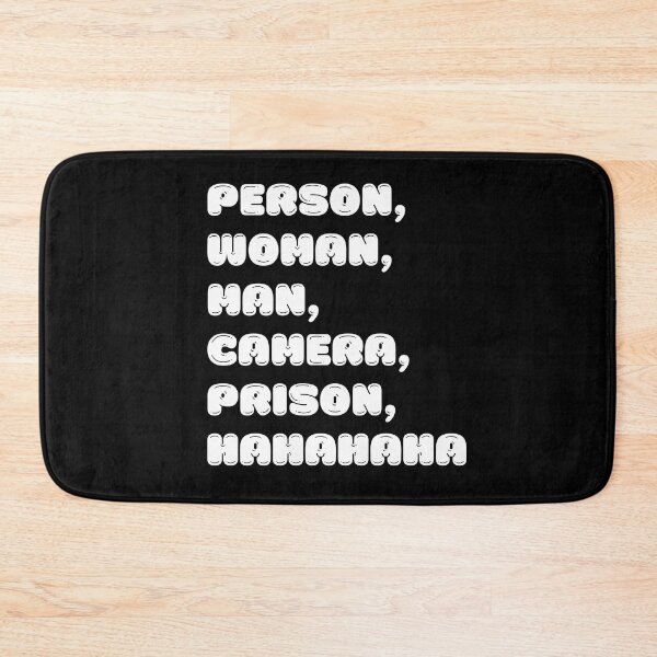 Item preview, Person Woman Man Camera Prison Hahahaha | Funny Political Humor | 2022 Midterm Election designed and sold by KonnichiwaStore.
