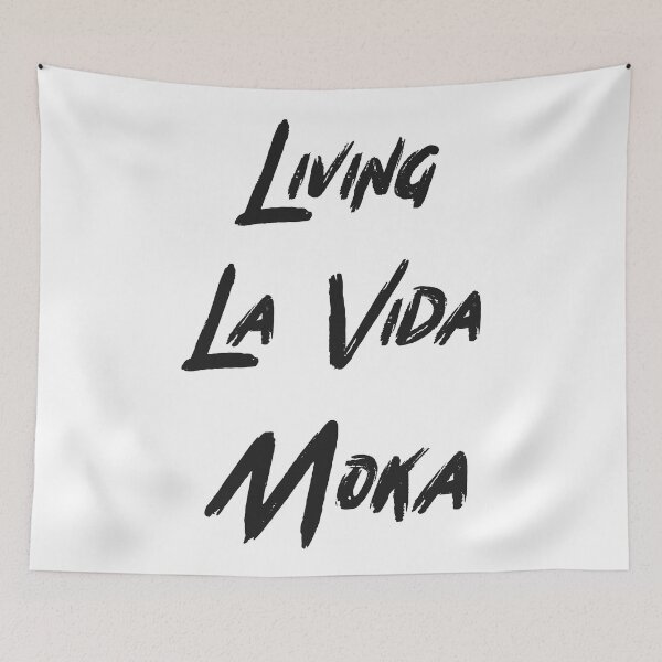 Aperçu de l'œuvre Fun Livin 'La Vida Moka Citation en police pinceau noir | Vivre La Vida Moka créée et vendue par RiciPaneto.