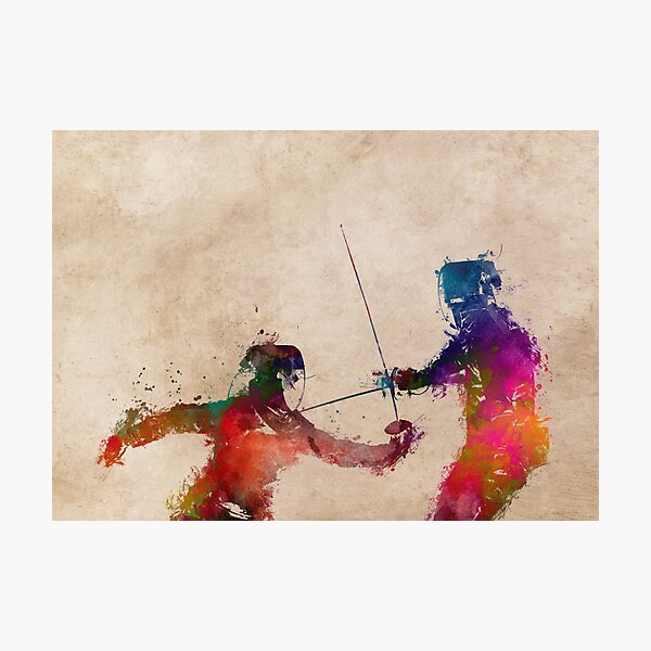 Fencing sport art #fencing Photographic Print