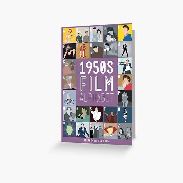 1950s Film Alphabet Greeting Card