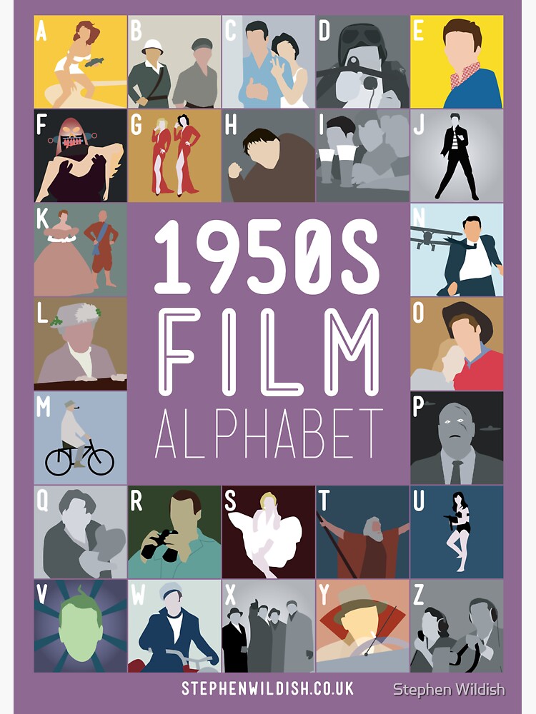 1950s Film Alphabet by Wildyles