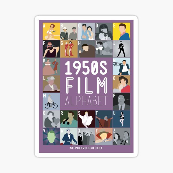 1950s Film Alphabet Sticker