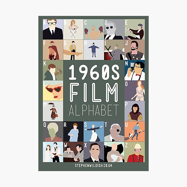 1960s Film Alphabet Photographic Print