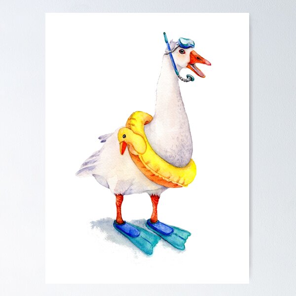 Item preview, Snorkeling Goose designed and sold by Goosi Art.
