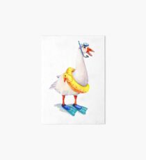 Snorkeling Goose Art Board