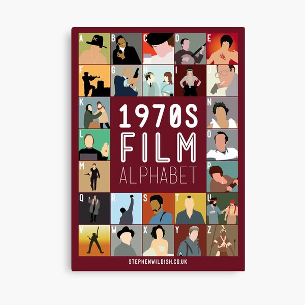 1970s Film Alphabet Canvas Print