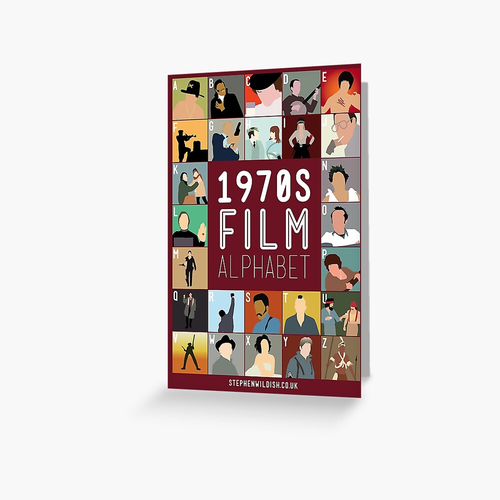1970s Film Alphabet Greeting Card