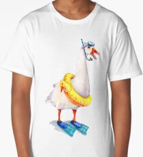 Snorkeling Goose Long T-Shirt