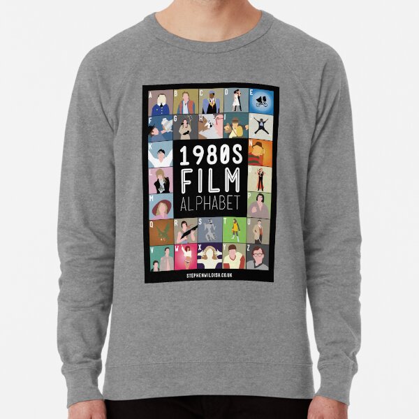 1980's Film Alphabet Lightweight Sweatshirt