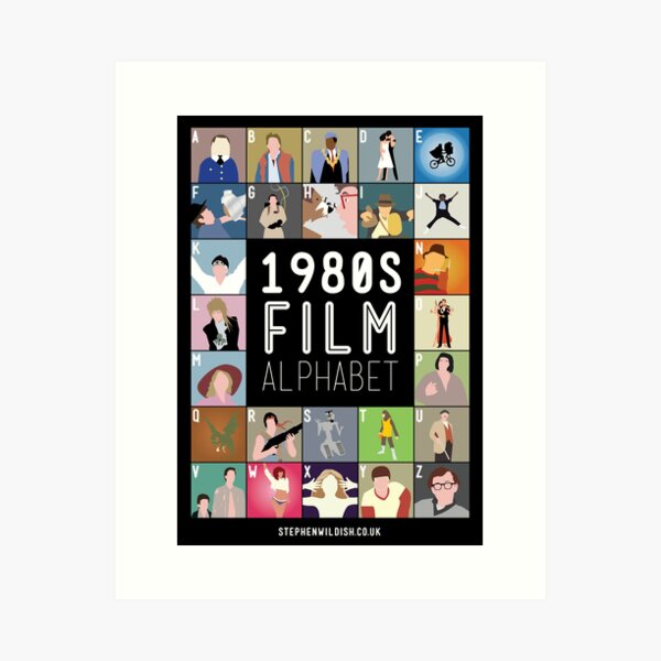 1980's Film Alphabet Art Print