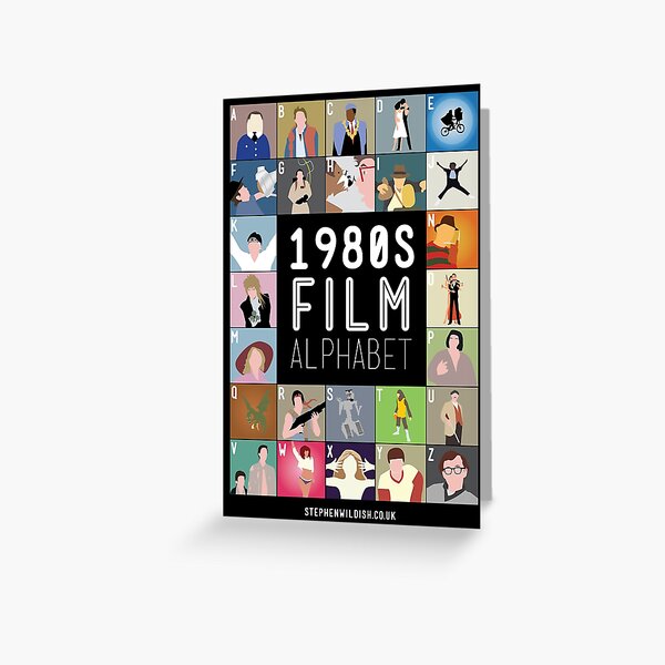 1980's Film Alphabet Greeting Card