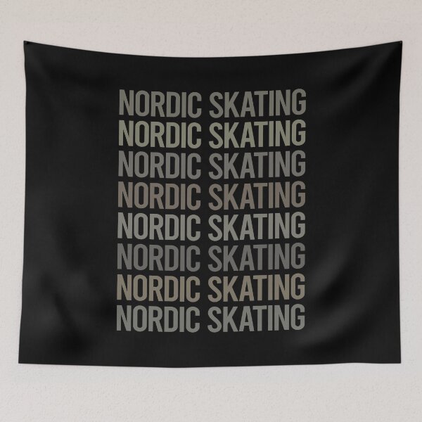 Artikelvorschau, Grauer Text Art Nordic Skating entworfen und verkauft von TarynBrown3126.