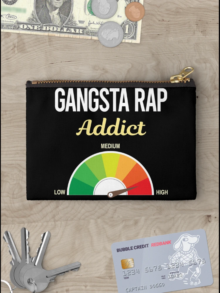 Thumbnail 3 of 4, Zipper Pouch, Addict Gangsta Rap Rapping Rapper designed and sold by PriscillaHerna.