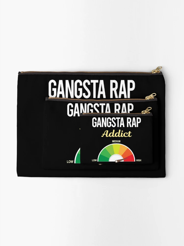 Thumbnail 2 of 4, Zipper Pouch, Addict Gangsta Rap Rapping Rapper designed and sold by PriscillaHerna.