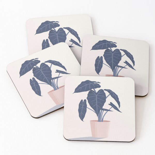 Item preview, Pastel Blue Potted Alocasia Plant designed and sold by Sarah Eichert.