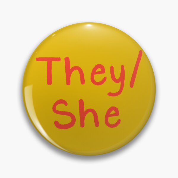Item preview, Yellow They/She (Red Text) designed and sold by Smoltsuki.