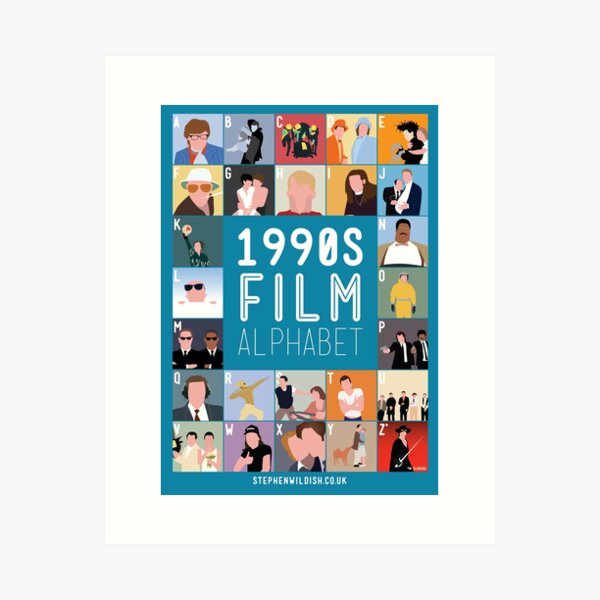 1990's Film Alphabet Art Print