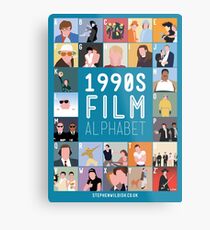 1990's Film Alphabet Metal Print