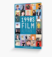 1990 Film Alphabet Grußkarte