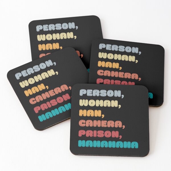 Item preview, Person Woman Man Camera Prison Hahahaha | Funny Political Humor | 2022 Midterm Election designed and sold by KonnichiwaStore.