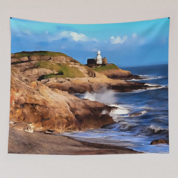 Item preview, Mumbles Lighthouse (Painting) designed and sold by cmphotographs.