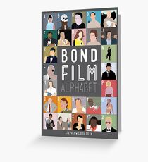 Bond Film Alphabet Greeting Card