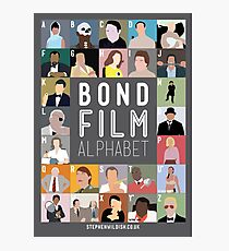 Bond Film Alphabet Photographic Print