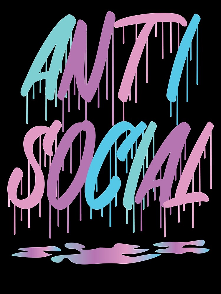 Thumbnail 3 von 3, Tuch, Anti-Social Drippy Introvert Loner Shy Drippy Anti Social Gear designt und verkauft von DynamicDesign.