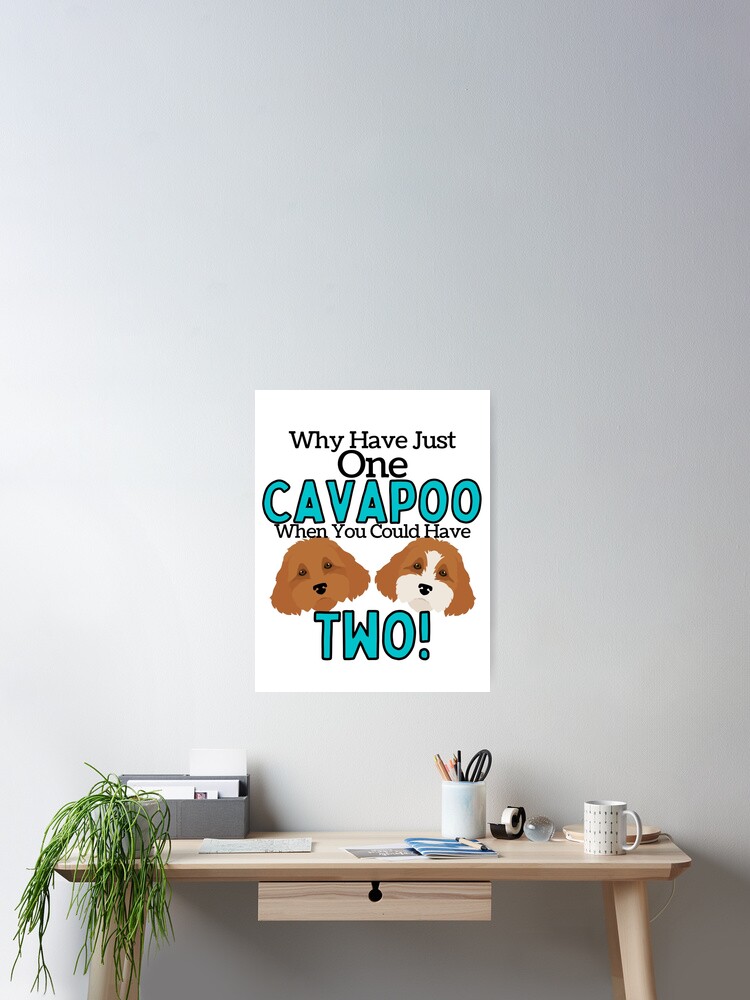 Thumbnail 2 of 3, Poster, Why Have Just One Cavapoo designed and sold by SherlocksStore.