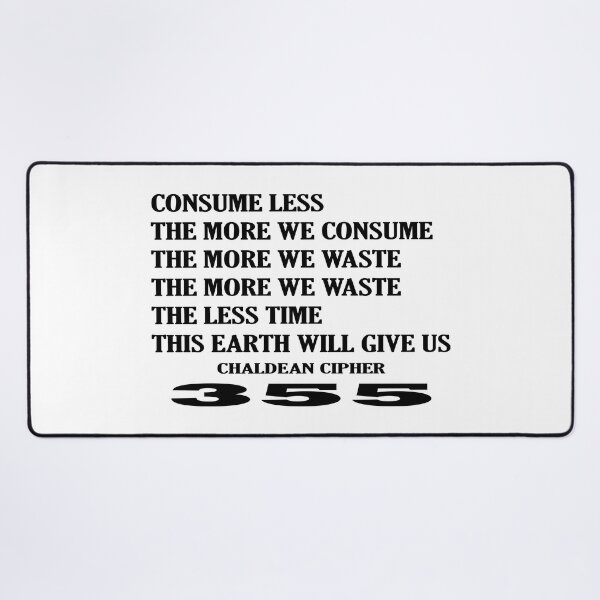Item preview, Quote Consume Less designed and sold by Scrambledwords.