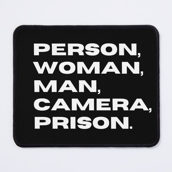 Item preview, Person Woman Man Camera Prison | Funny Political Humor | 2022 Midterm Election designed and sold by KonnichiwaStore.
